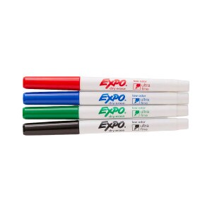 Ultra Fine Tip Dry Erase Expo Markers 4-Pack